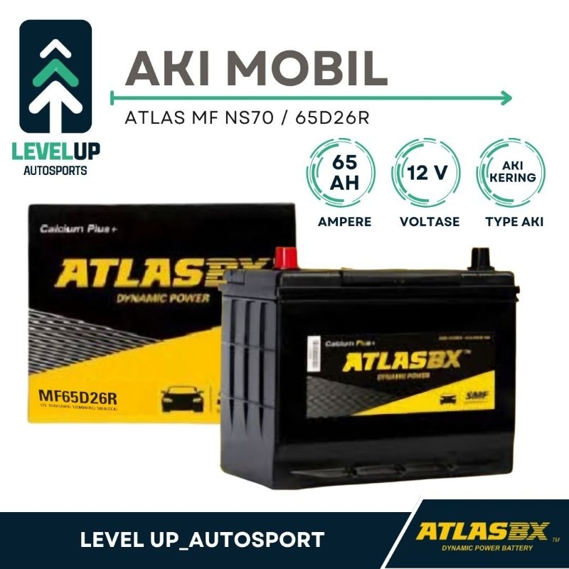 ATLASBX Aki Mobil MF NS70 65D26R 65AH