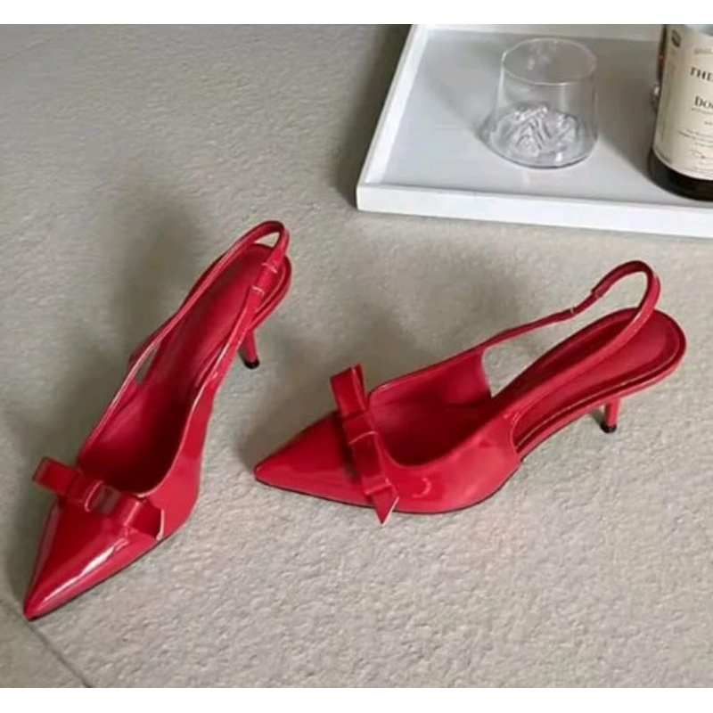 HEMAT MNSTORE Y002 SEPATU HEELS WANITA/SEPATU HEELS RUNCING BIG SIZE 36/44 HAK 7CM