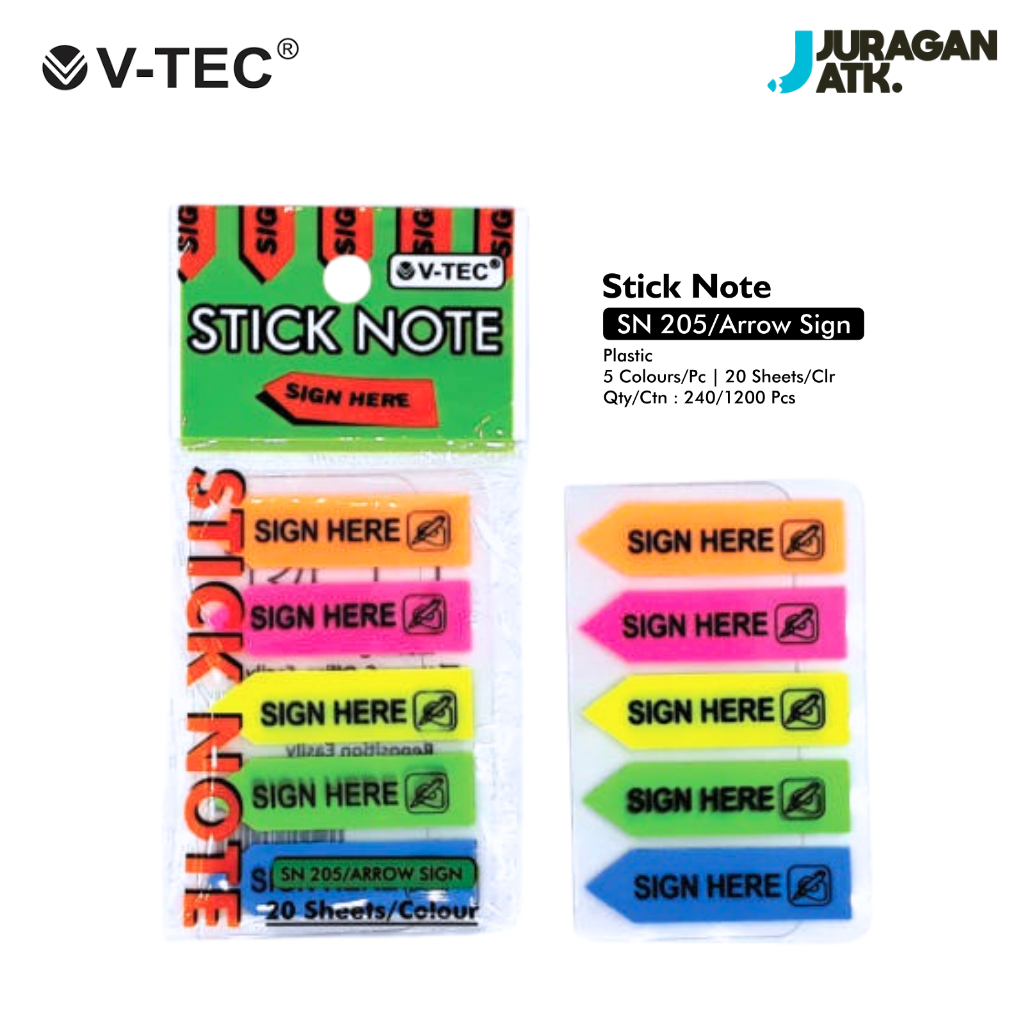 

Stick Note V-Tec SN 205/Arrow Sign Memo Tempel V-Tec SN 205