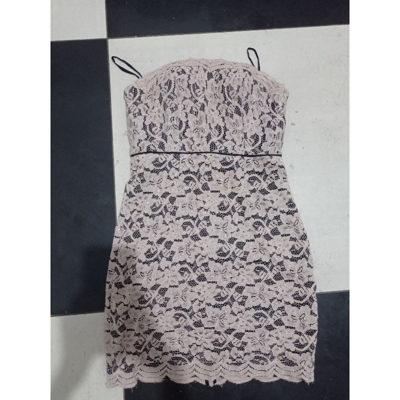 Diane Von Furstenberg Dress Korset Brukat Ori