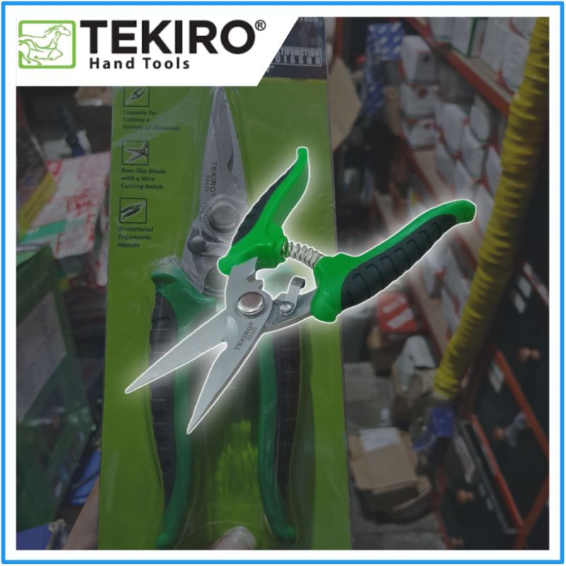 

Tekiro Gunting Multifungsi 7" / Multifunction Scissor 7 Inch / Gunting dahan, kabel, kawat dan plat metal tipis