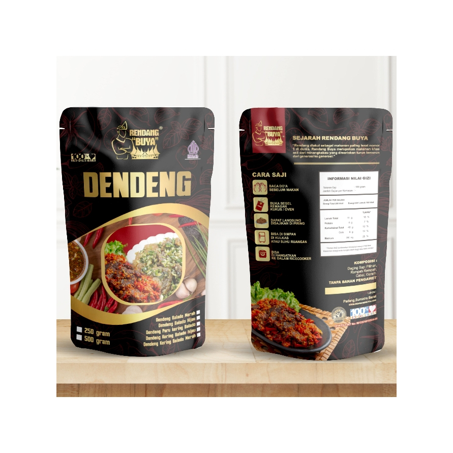

Rendang Buya - Dendeng Balado Hijau 250gr Langsung Santap Praktis Asli Padang