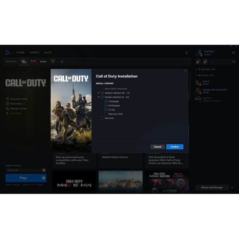 Call of Duty Modern Warfare 2019, Vanguard 2021, Modern Warfare 2 2022 PC Battlenet Bukan Sharing al