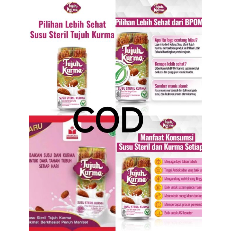 

MINUMAN SUSU STERIL TUJUH KURMA SUSU KALENG MURAH MINUMAN KESEHATAN / Tujuh Kurma Susu Steril