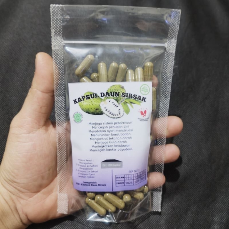 

Kapsul Herbal Daun Sirsak Kemasan Hemat Isi ( 100 kapsul )