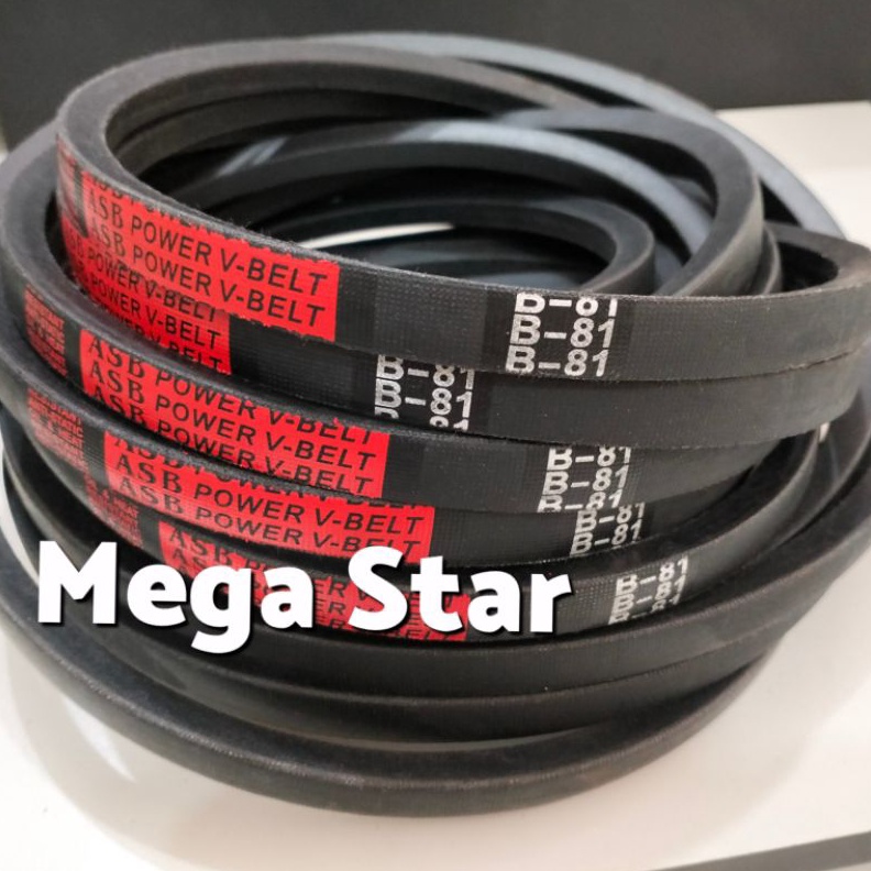 KODE T27P V BELT VAN BELT B 81 B81 B81 merk ASB FAN BELT  TALI KIPAS