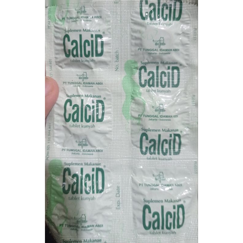 Calcid Tablet Kunyah vitamin tulang ibu hamil 1 strip 10 tablet