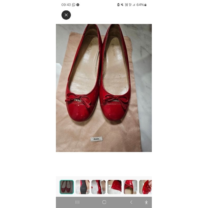 prada shoes. sepatu merah merek prada authentic ya