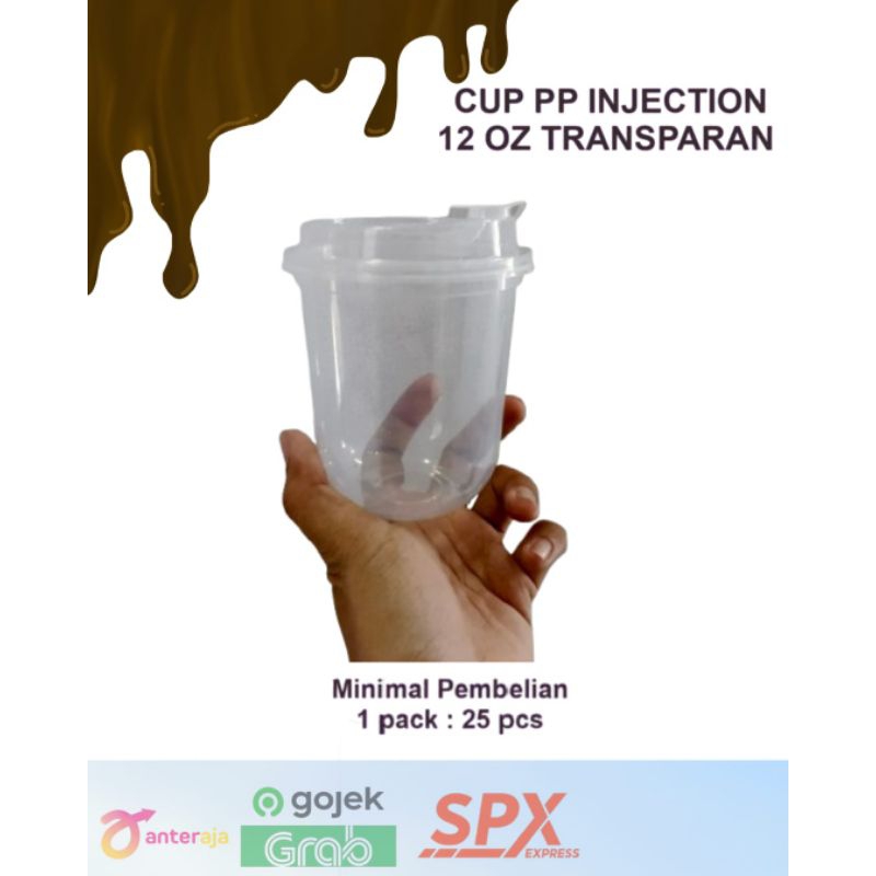 Gelas / Cup PP Inject Oval 12 oz