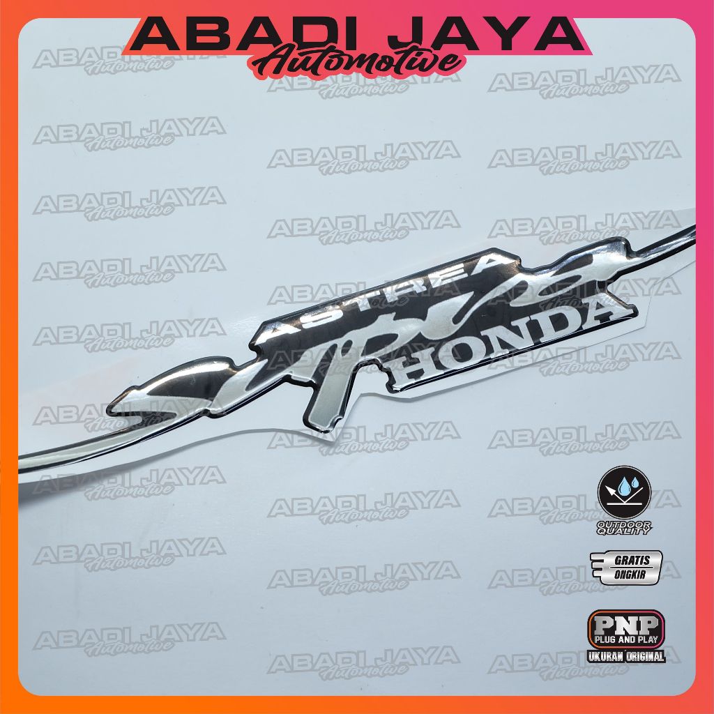 Emblem Honda Astrea Supra / Emblem Timbul Honda Supra / Emblem Supra Titanium / Emblem Honda Supra