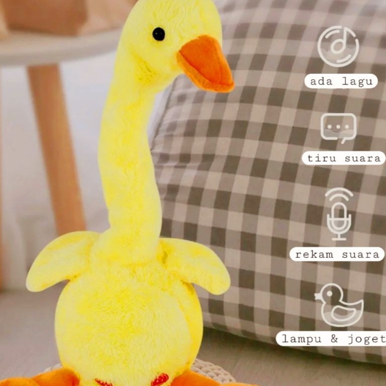 KODE R1A Bisa COD Mainan Bebek Joget Goyang Bicara Tiru Suara Dancing Duck