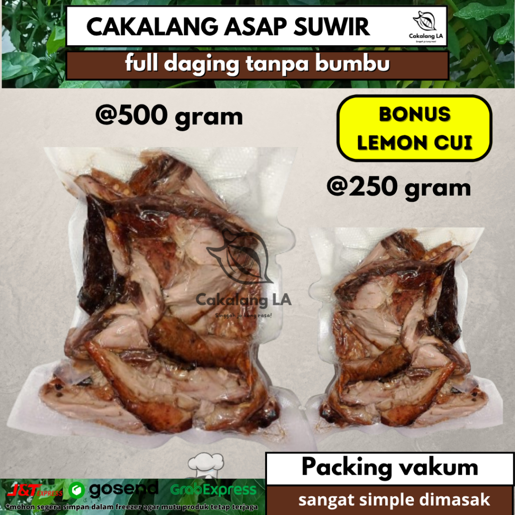 

Cakalang asap suwir mentah vakum 500 gram