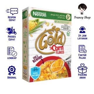 

Nestle Gold Corn Flakes 150 gram Whole Grain Guaranteed Cereal jagung sarapan sehat bernutrisi