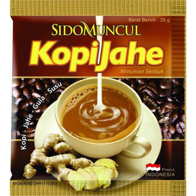 

Kopi jahe sidomuncul isi 10 sachet/renceng