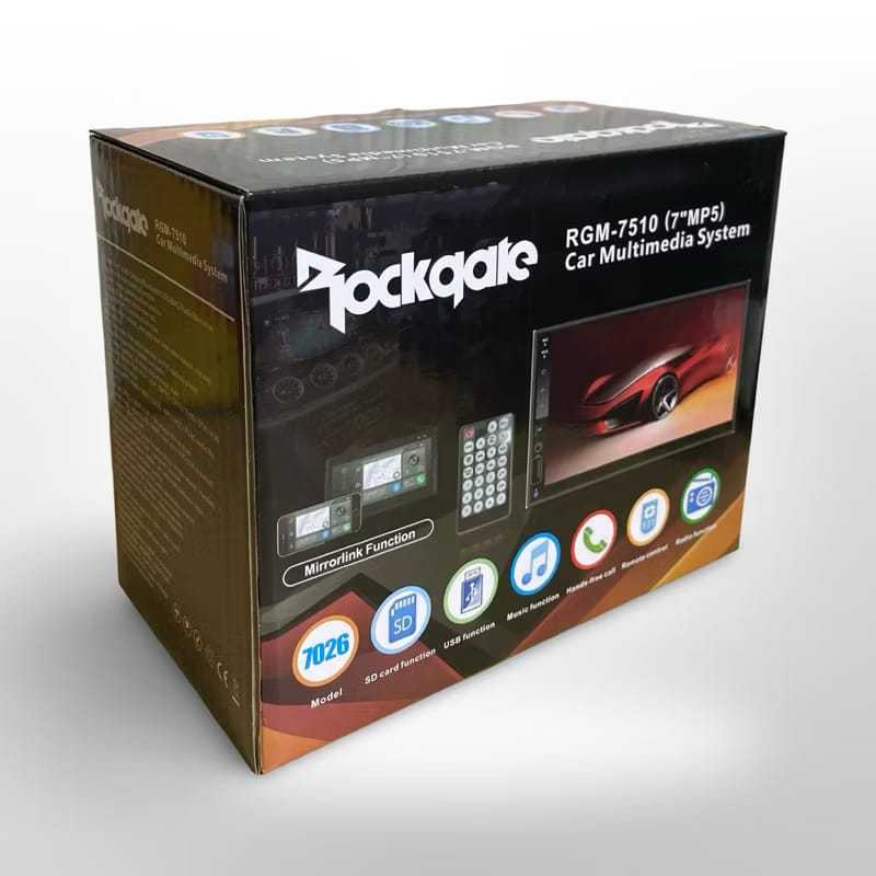 Rockgate RGM-7510 RGM 7510 TV Mobil Double din 7 inch mirrorlink usb BT Deckless