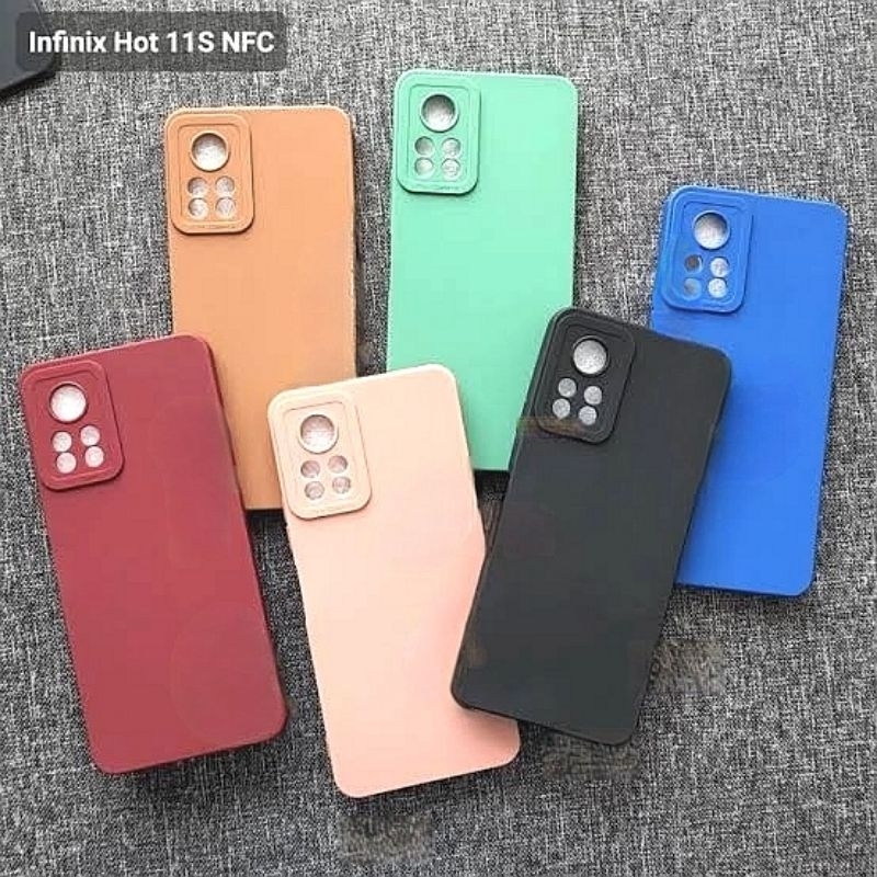 Case Matte Infinix Hot 11s NFC / X6812 / X6812B Casing Atau Kondom Softcase Black Matte Pro Camera