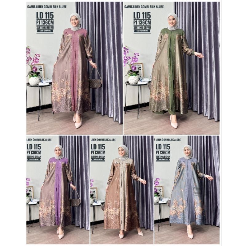 GAMIS LINEN/GAMIS LINEN COMBI SILK ALURE/GAMIS KEKINIAN/GAMIS SUPER ADEM/ GAMIS FASHION/ GAMIS LINEN