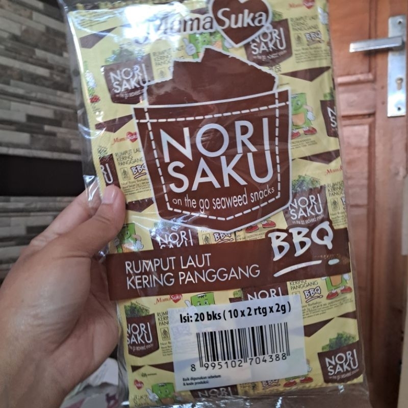 

Mamasuka Nori Saku Rasa Bbq Kemasan Ekonomis Isi 20pcs