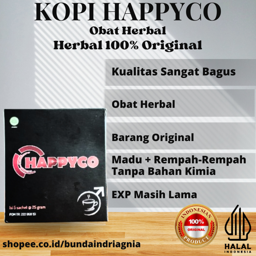 

(COD) Kopi Stamina Pria Tahan Lama Happyco Bpom Original Minuman Penambah Stamina