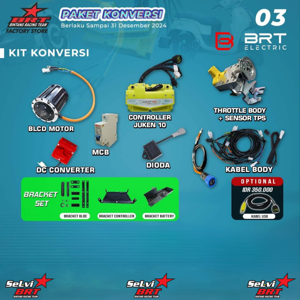 KONVERSI KIT MOTOR LISTRIK BRT