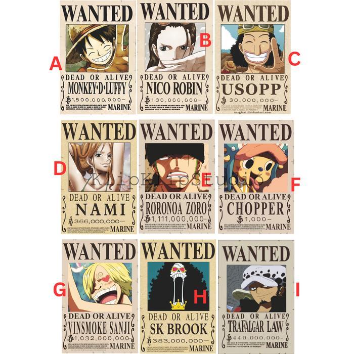 Kartu Photo Card One Piece Wanted Anime Jepang Japan KK - Z3D