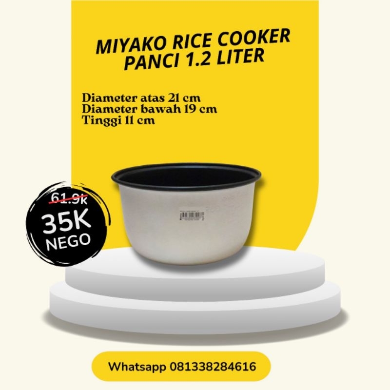 Miyako Panci Rice Cooker 1,2 Liter