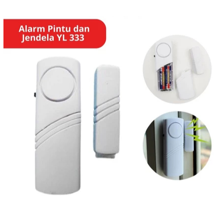 Alarm Pintu AAA Bel Pintu Lemari Jendela Sensor Buka Bunyi