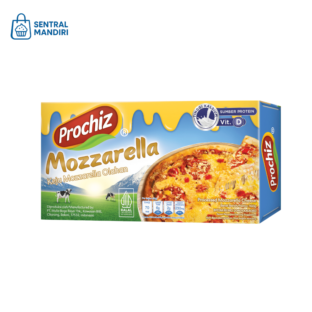 

Prochiz Keju Mozzarella 150gr, Cocok untuk Topping Pasta, Pizza, Cemilan