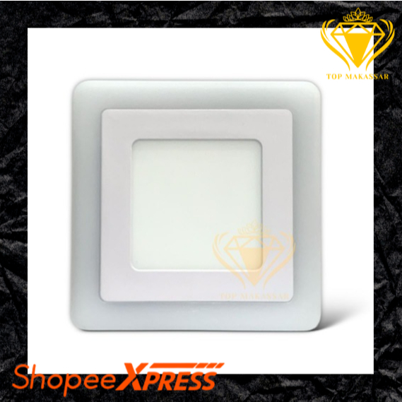 EMICO LED PANEL DOWNLIGHT 6 + 3 WATT KOTAK WARNA