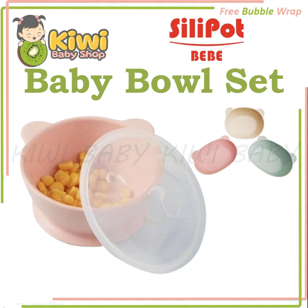 SILIPOT BEBE Silicone Baby Bear Bowl Set / Perlengkapan Makan Bayi