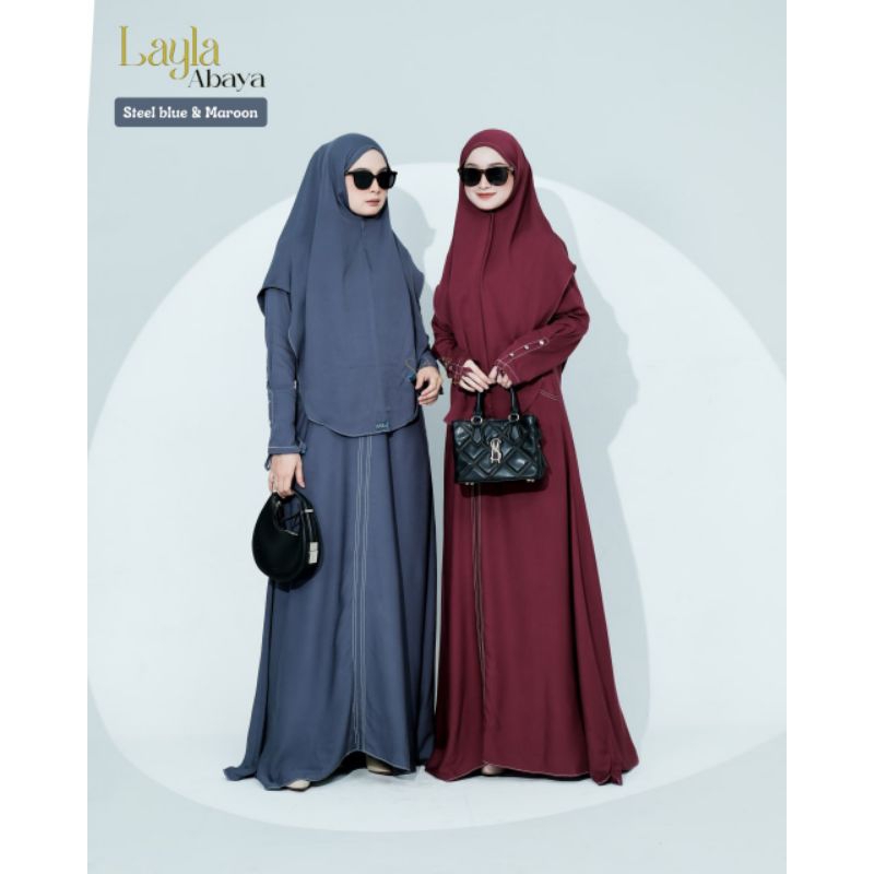 LAYLA ABAYA SET KHIMAR BY SAZ DAILY √ Abaya rayon √ Abaya set khimar