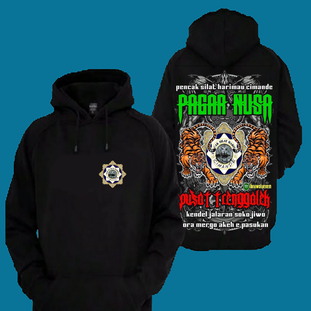 Sweater Hoodie Distro Harimau Cimande PSHC Pagar Nusa Pusat Trenggalek Premium Terbaru