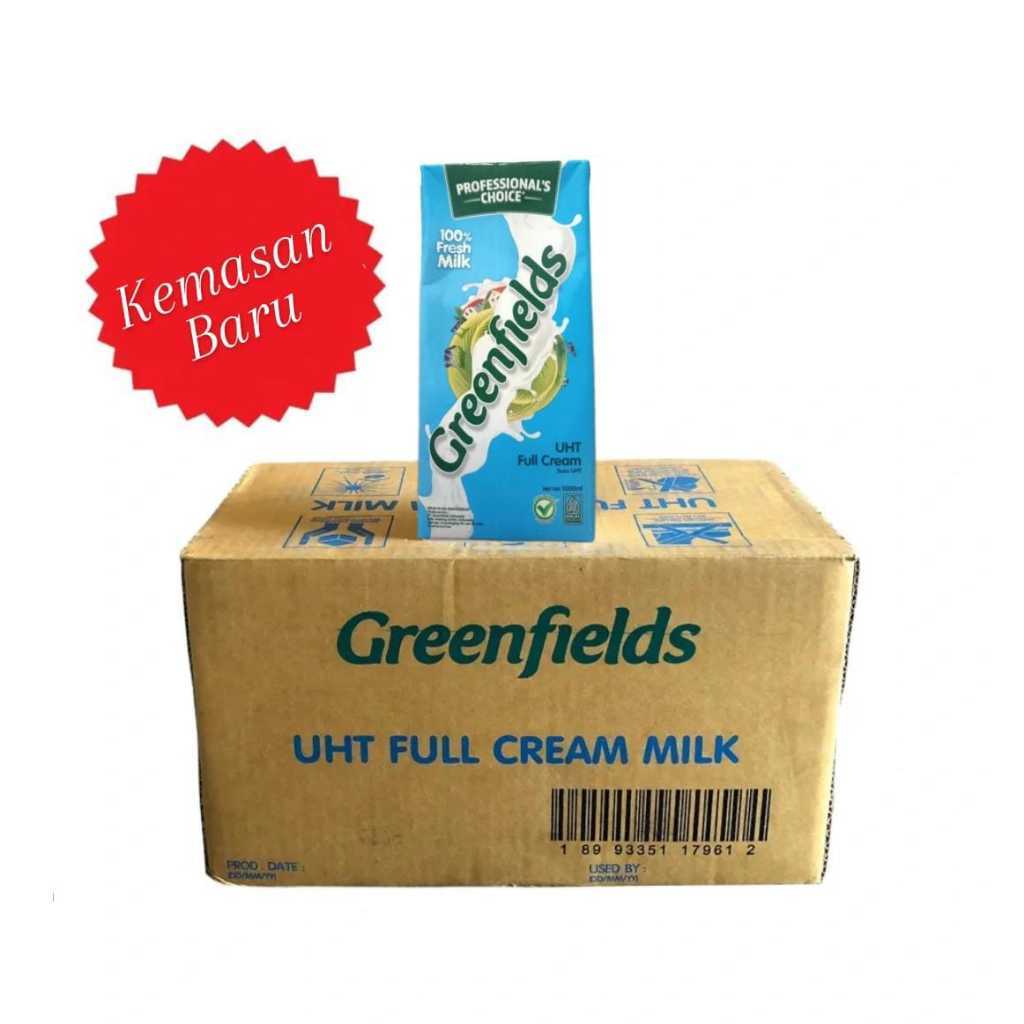 

Greenfields Susu UHT Full Cream Milk 1000ml (isi 12) - KARTON [CARGO]