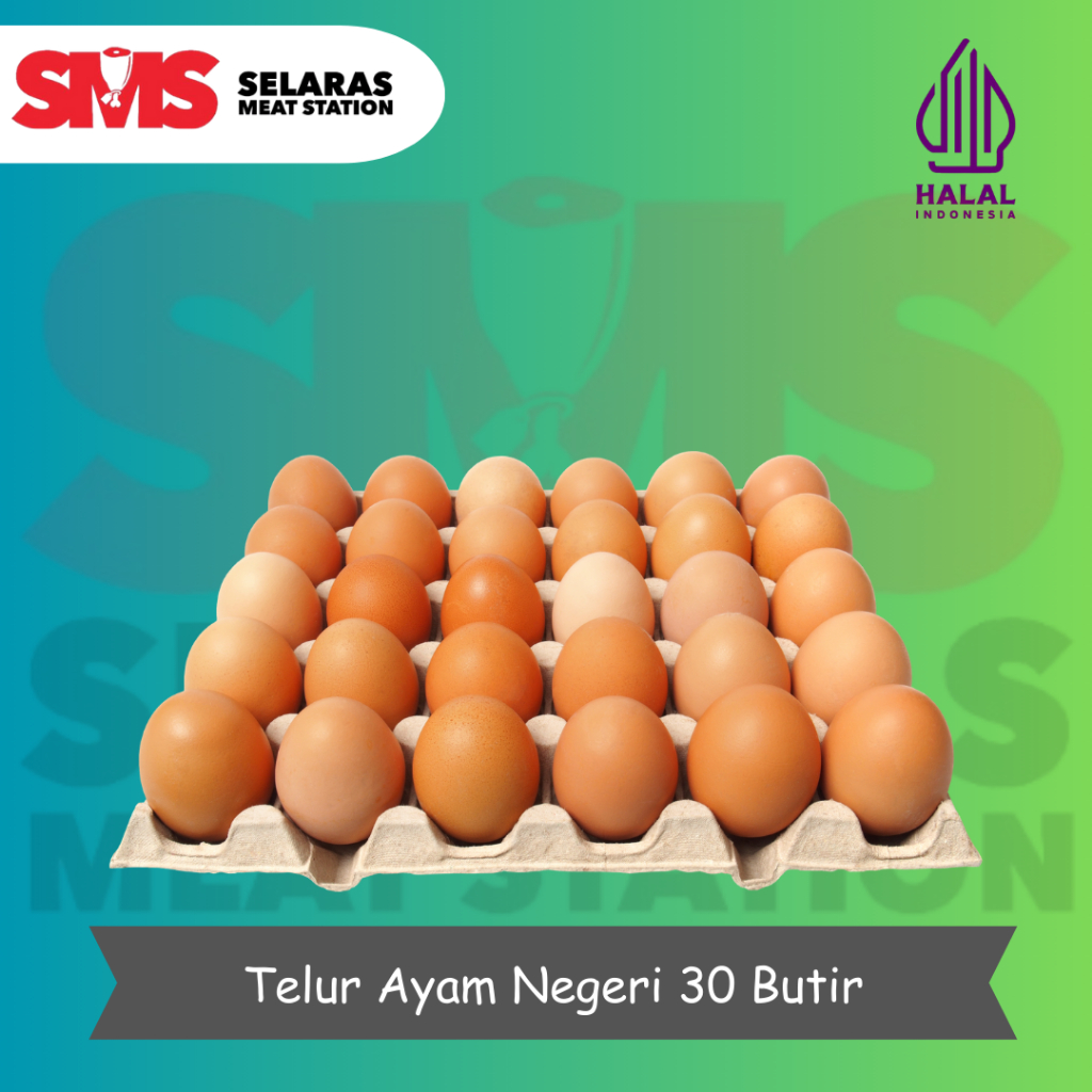 

Telur Ayam Negeri Fresh 30 butir - Chicken Egg 1 Tray - Selarasmeatshop