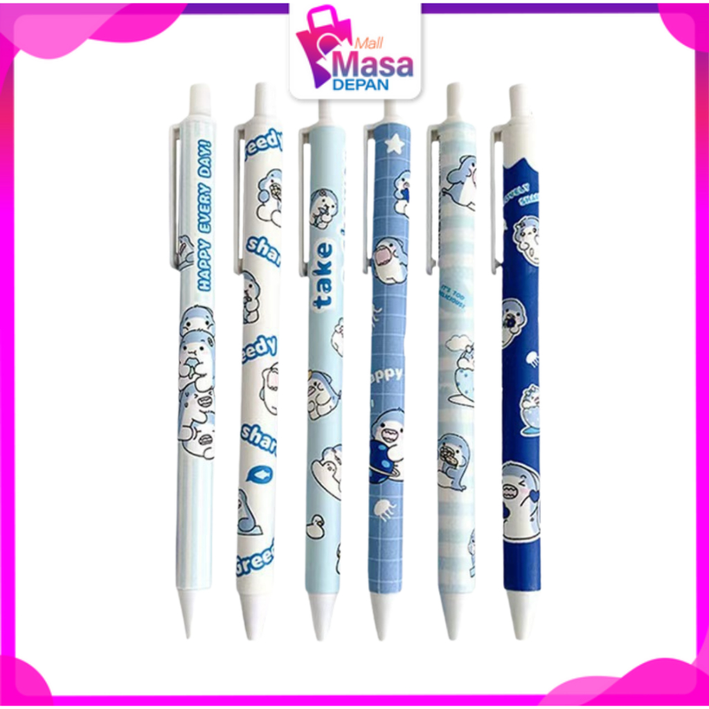 

MMD Pena Cetekan Karakter Motif Hiu Pulpen Warna Blue Shark Tinta Hitam Alat Tulis Sekolah Kantor Pen Bolpoint