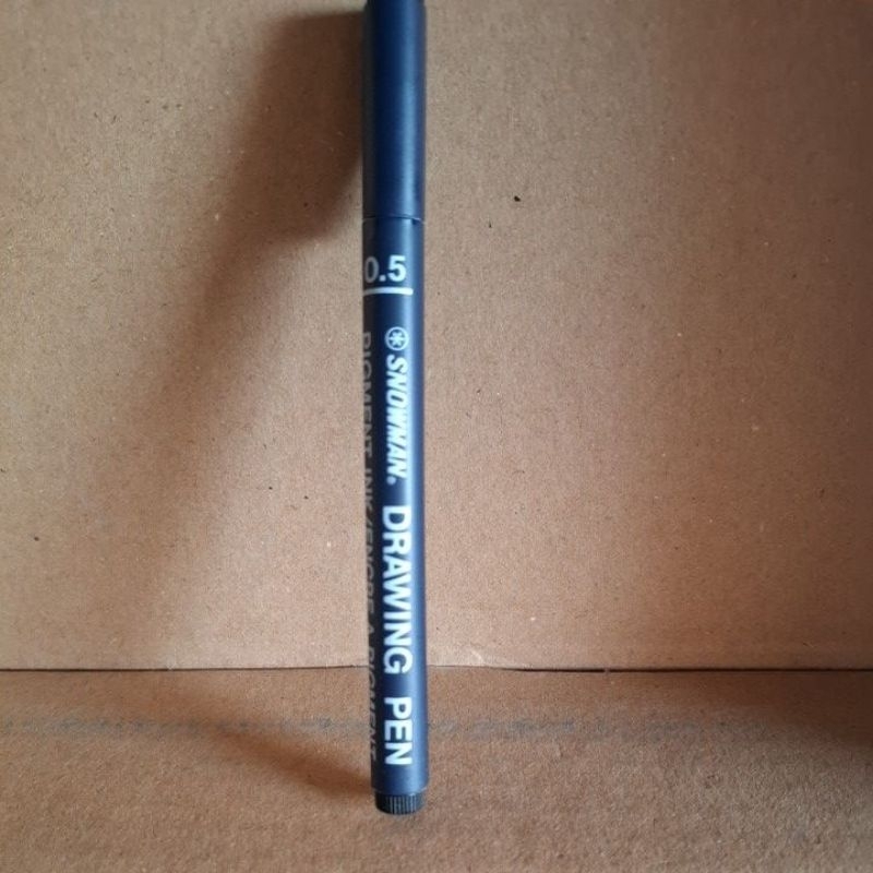 

snowman drawing pigment pen hitam 0.5