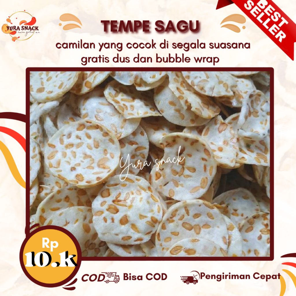 

Snack Kiloan Keripik Tempe Sagu Camilan Gurih 250gr - Tempe Oven snack Enak Dan Murah