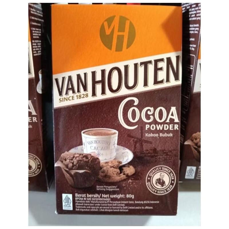 

Coklat cokelat kakao bubuk Van Houten cocoa powder asli original 80 gr