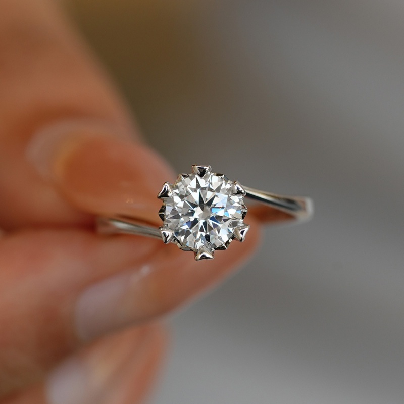 Cincin Perak Asli Wanita Cewek Adjust Cincin Mewah Fashon Couple Berlian Permata Hadiah Pacar