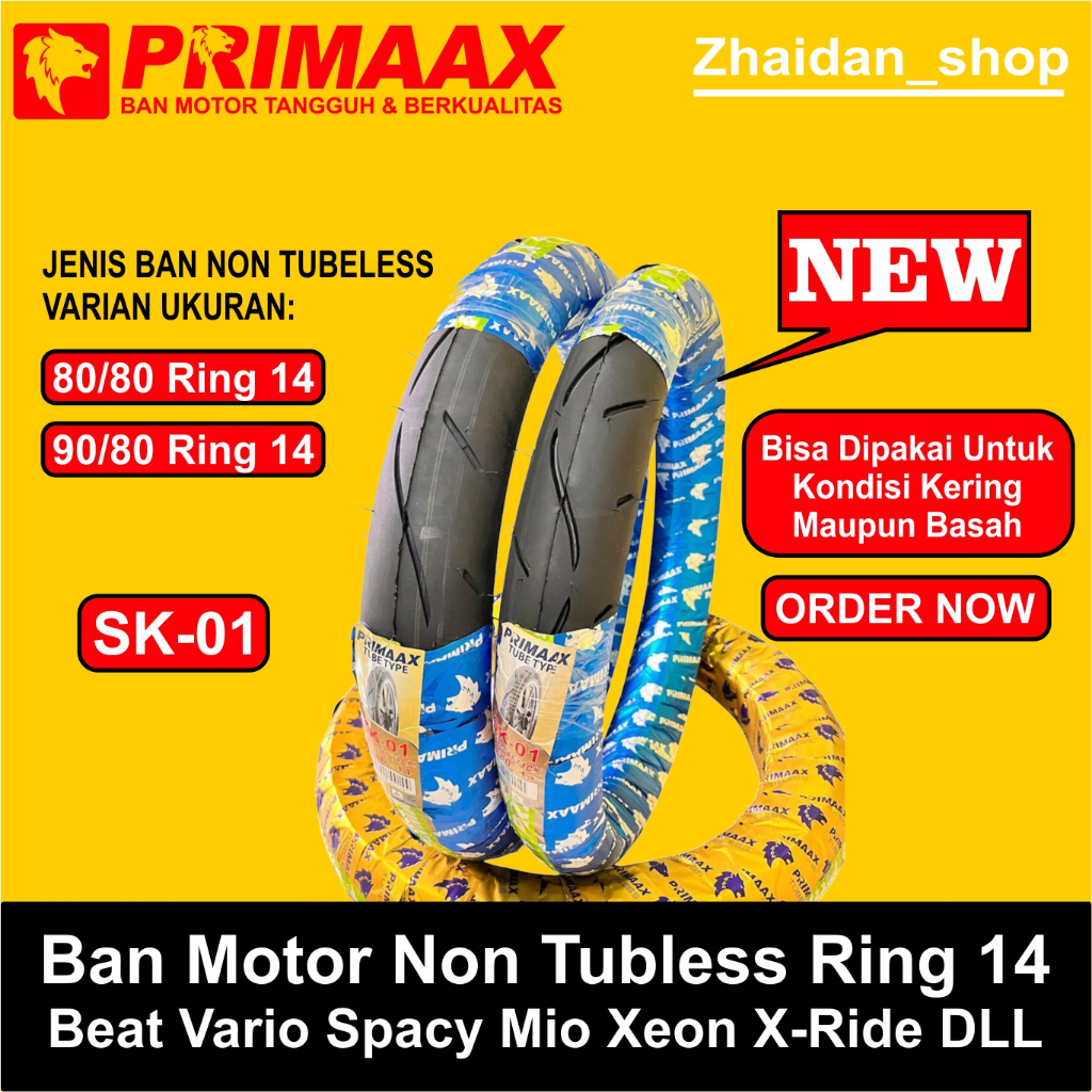 Ban Motor PRIMAX Sk01 Ring 14 Cocok Untuk Motor Vario Beat Mio Nouvo Fino