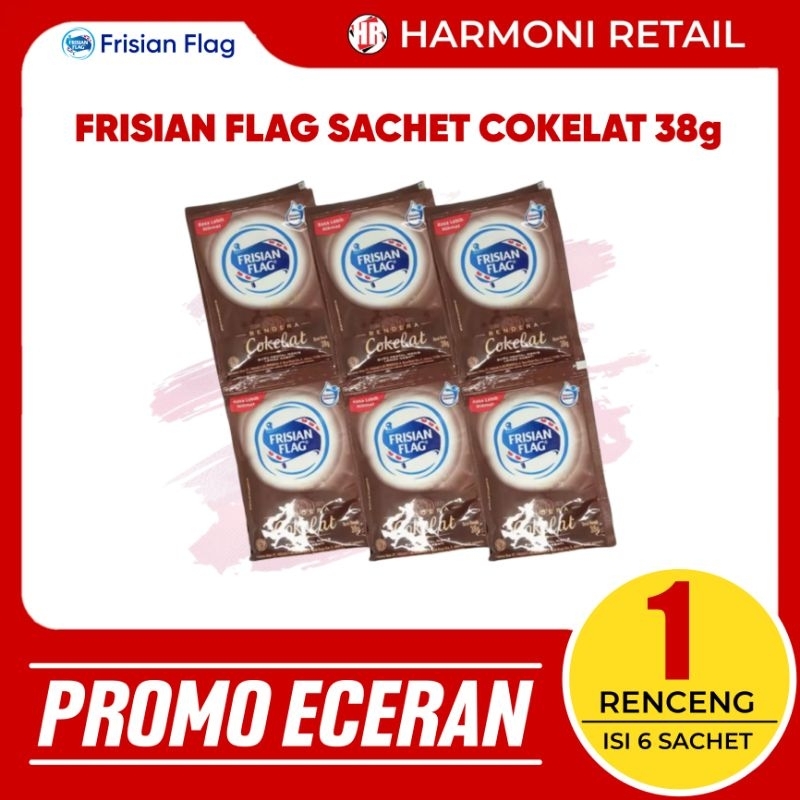 

Susu Kental Manis Bendera Frisian Flag Sachet 38gr ecer per renceng isi 6