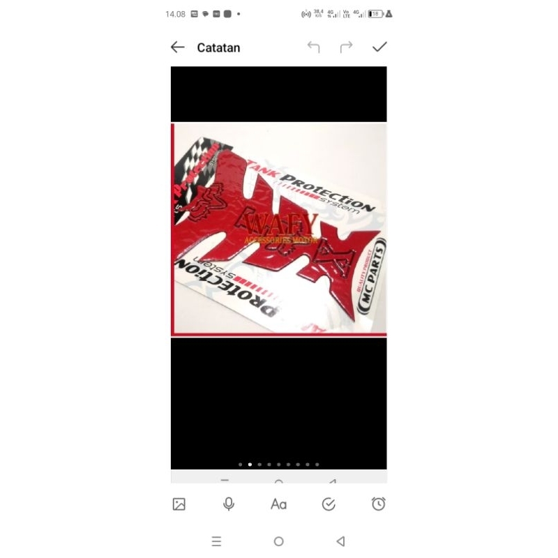 Tankpad Stiker Tanki New Vixion Old Vixion Cb150R Verza Byson Scorpio Cbr Dll