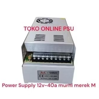 power supply 12v 40a switching trafo jaring 12 volt 40 Amper murni