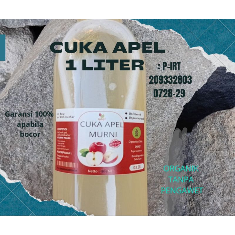 

cuka apel murni 1000 ml apple vinegar 1 liter alamai asli tanpa pengawet