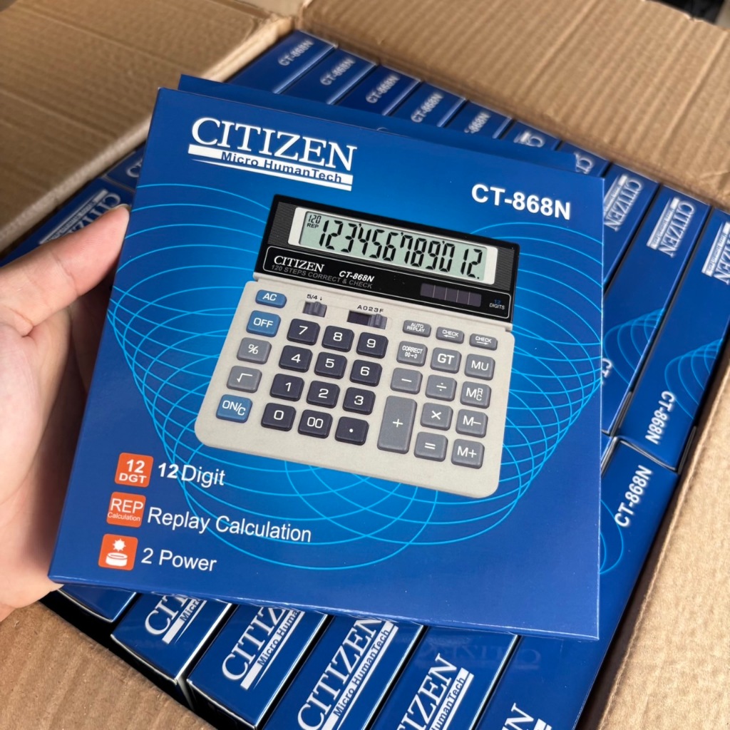 

Kalkulator Calculator Check CT 868 N 12 Digit Murah FREE BATERAI - Dual / 2 Power - // Kalkulator Sekolah Kantor Warung Dagang CITIZEN 868L