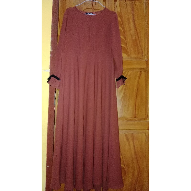 preloved 1 set bahan marzan anti uv by sultan warna cinnamon size M