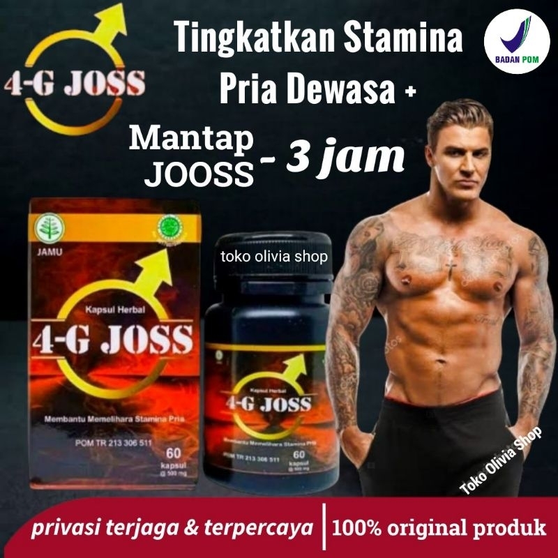 4-G JOOS (Original) Suplemen Herbal Tingkatkan Stamina Pria Dewas4 ~ 1 botol isi 60 Capsule