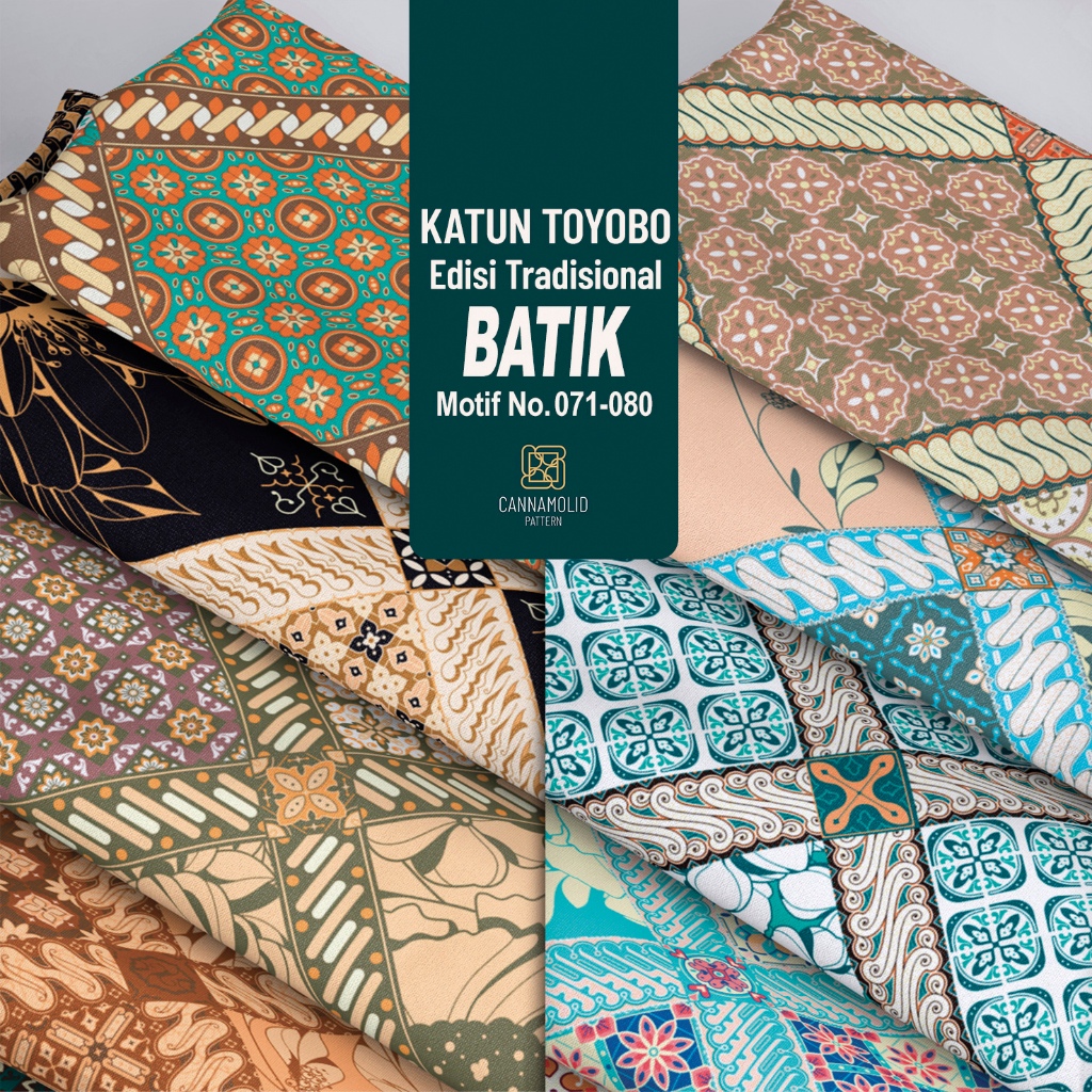 Katun Toyobo Motif BATIK | Lebar 145cm | BATIK 71-80
