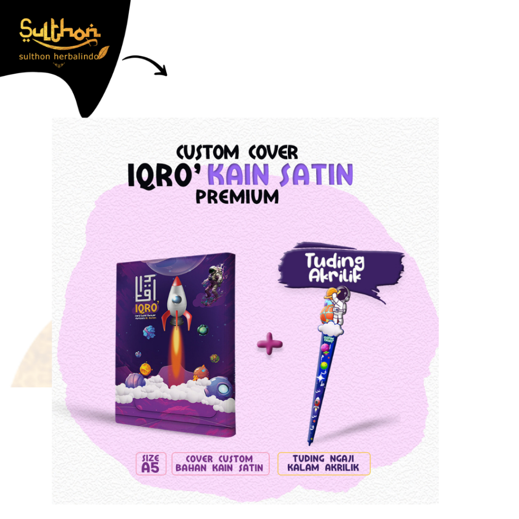 

Sampul Iqro Anak A5 (Tanpa Iqro) Menggunakan Bahan Satin , Hanya Cover saja tanpa Iqro. Motif Unggu Pelangi