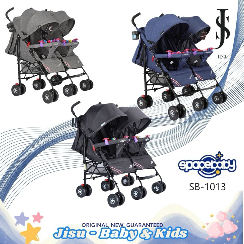 SPACEBABY BABY STROLLER SB-1013 TWINS  Kereta Dorong Kembar Anak Bayi